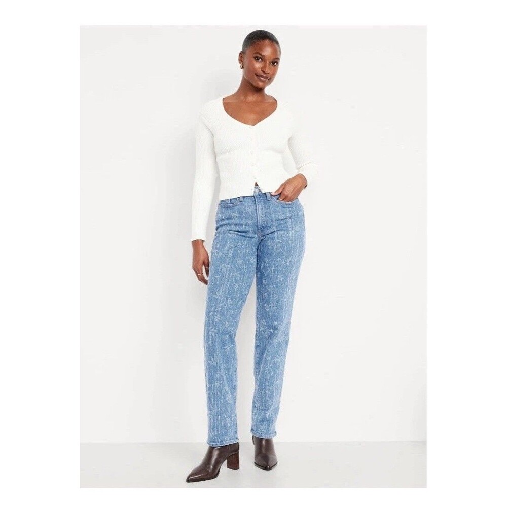 Old navy Women's High-Rise O.G. Loose Secret-Smooth Pockets Design Jeans 12 Tall